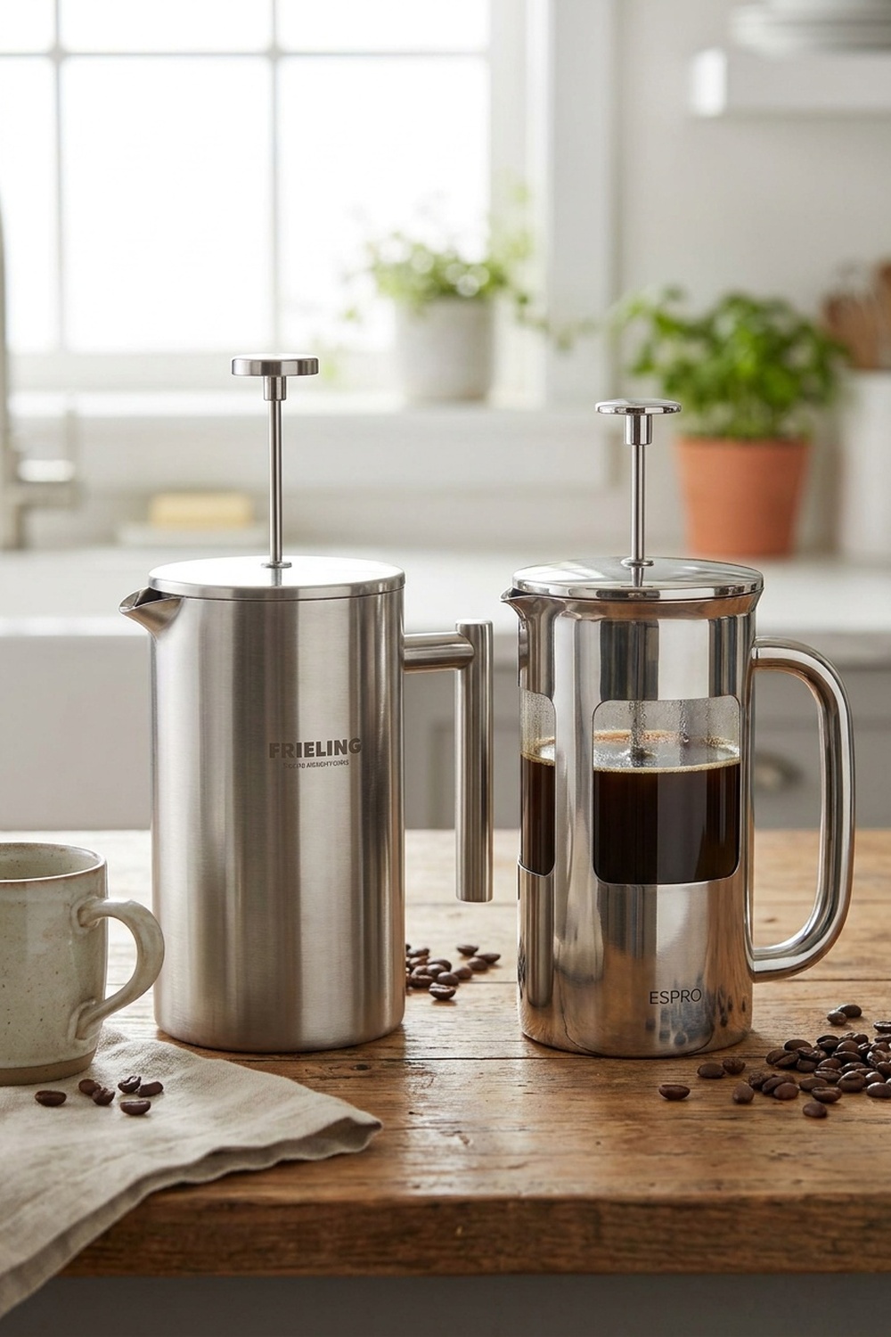 Coffee: Stainless Steel French Press – Frieling vs Espro