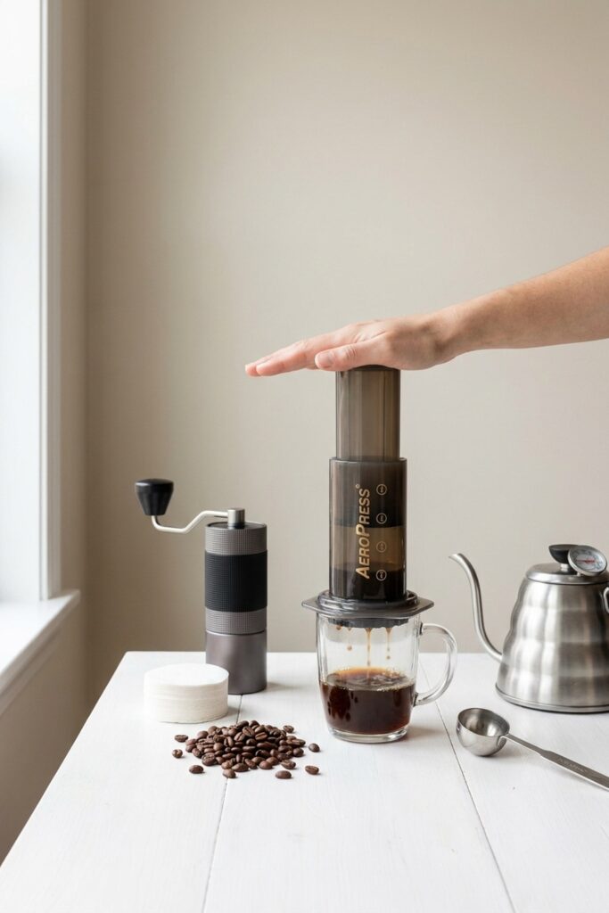 Coffee: How to Make Coffee with an AeroPress – Infographic